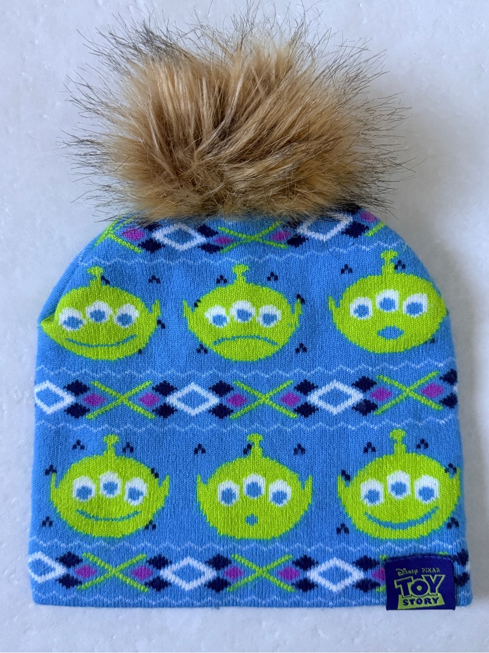 Disney Toy Story Little Green Alien Kids Beanie Pom Pom Pixar